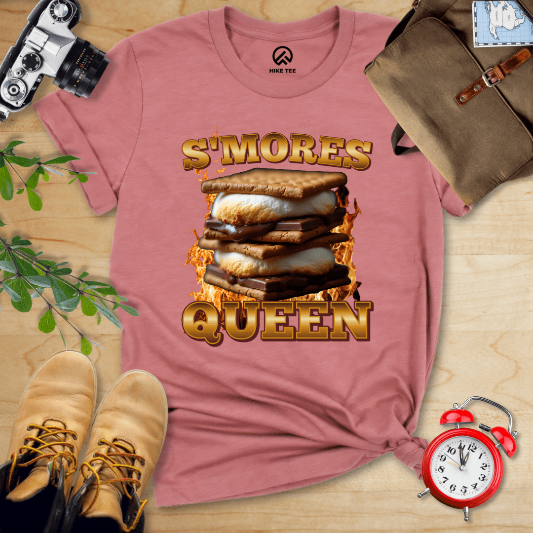 Hike Tee T-Shirt Heather Mauve / S S'mores Queen Camping Shirt