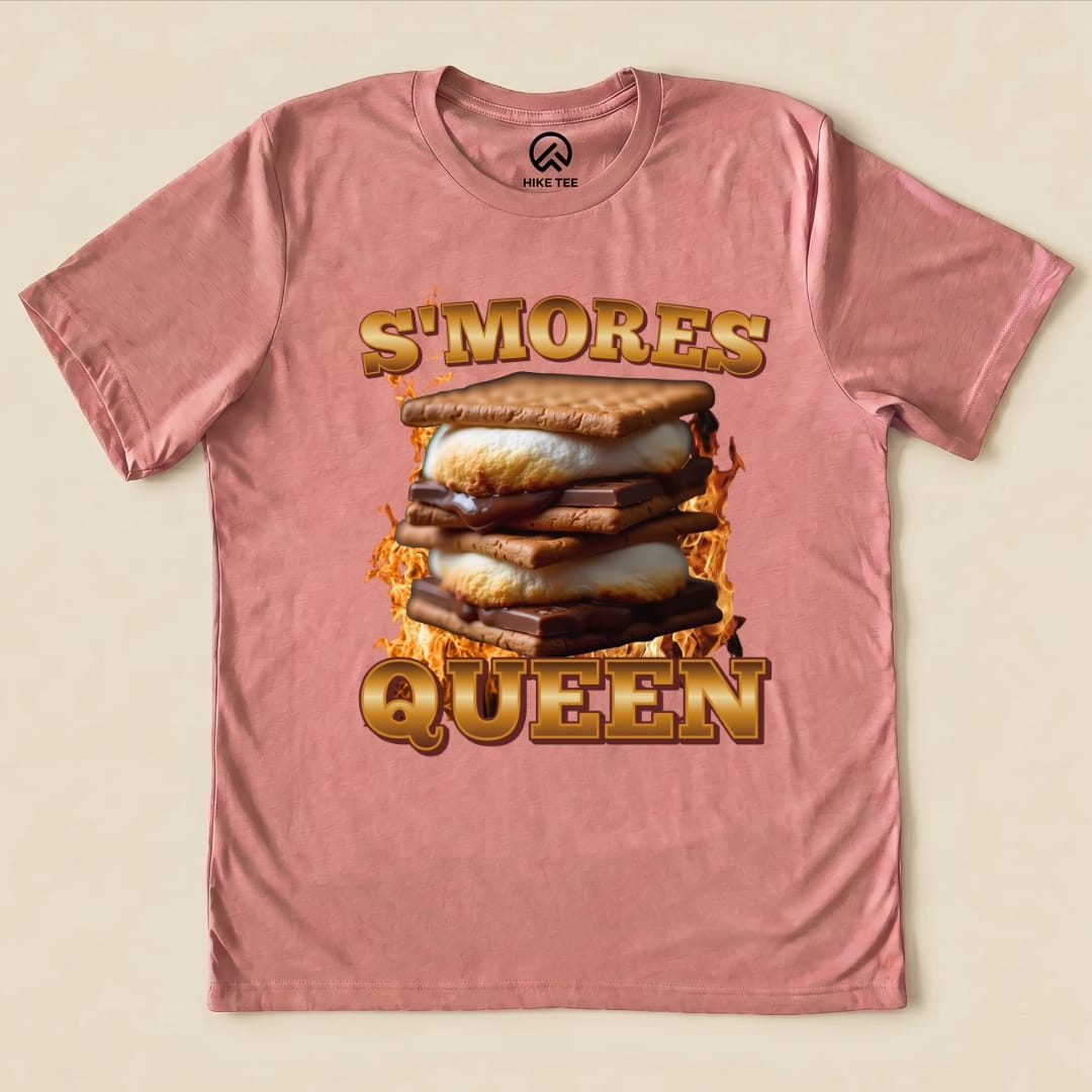 Hike Tee T-Shirt Heather Mauve / S S'mores Queen Camping Shirt