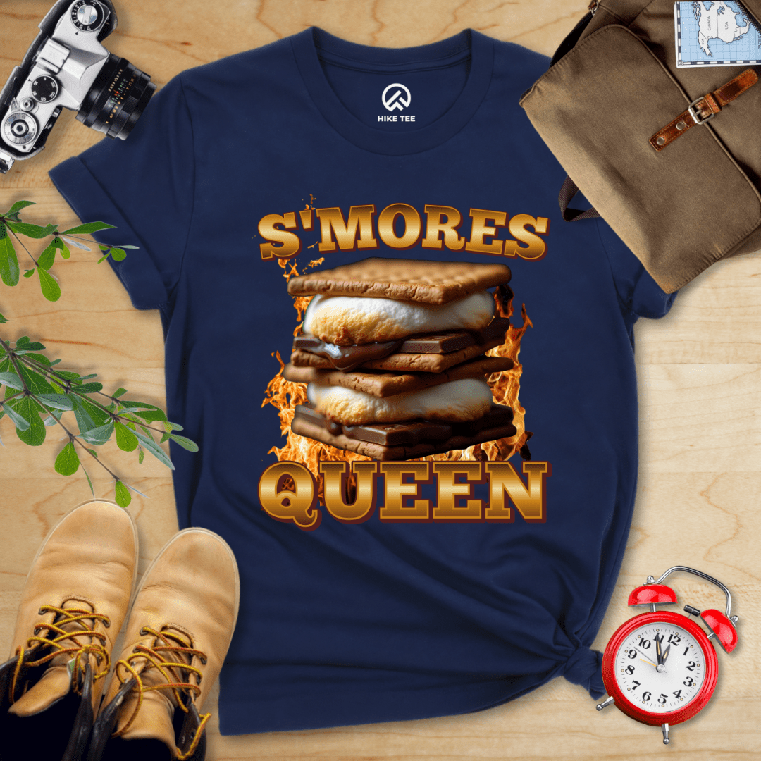 Hike Tee T-Shirt Navy / S S'mores Queen Camping Shirt