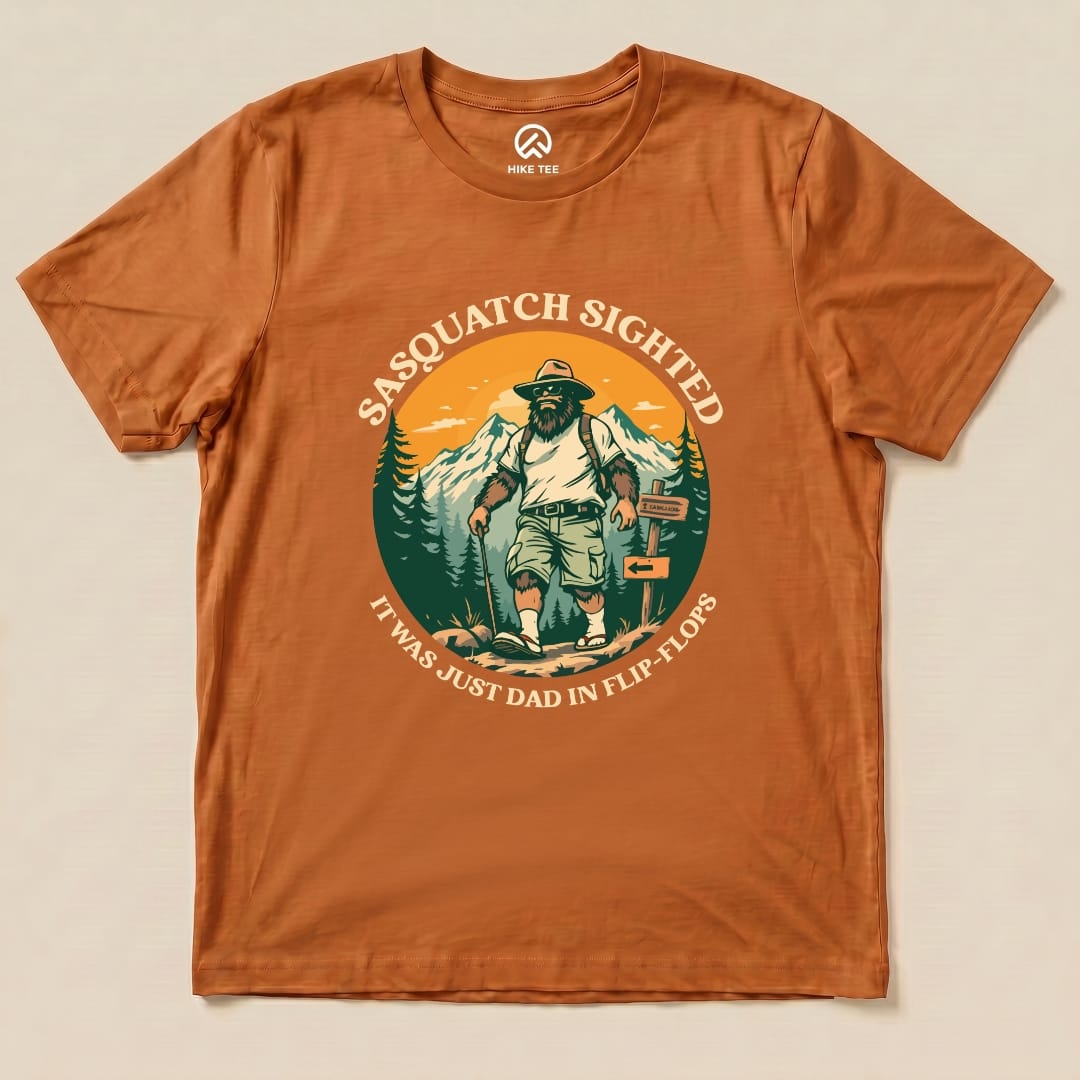 Hike Tee T-Shirt Autumn / S Sasquatch in Flip Flops Shirt