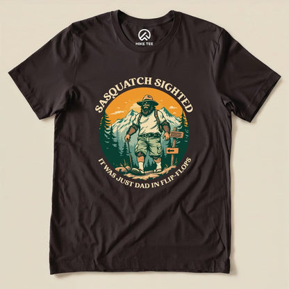 Hike Tee T-Shirt Brown / S Sasquatch in Flip Flops Shirt