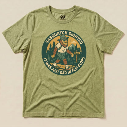 Hike Tee T-Shirt Heather Green / S Sasquatch Sighted Shirt