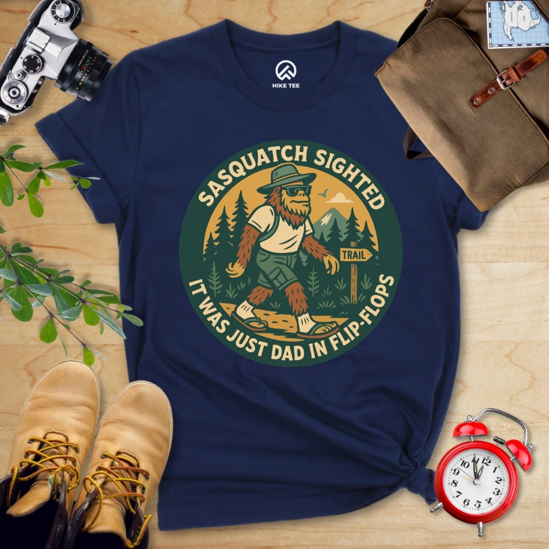 Hike Tee T-Shirt Navy / S Sasquatch Sighted Shirt