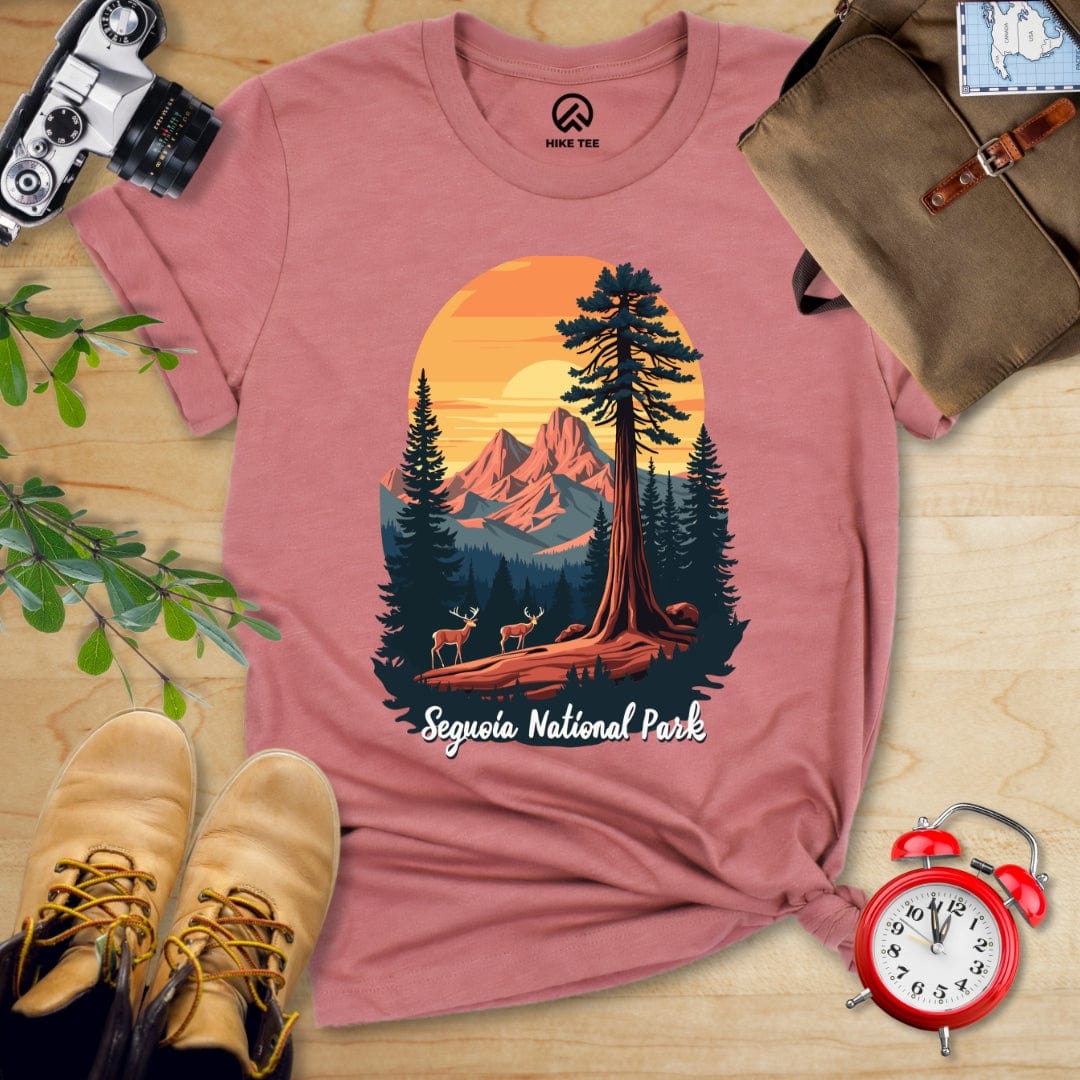 Hike Tee T-Shirt Heather Mauve / S Sequoia National Park Shirt