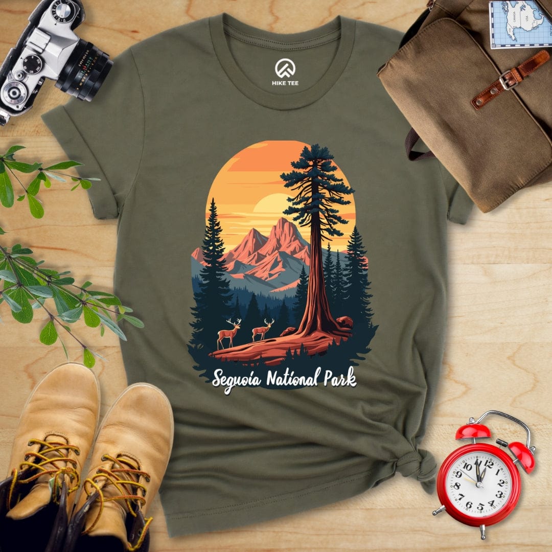 Hike Tee T-Shirt Military Green / S Sequoia National Park Shirt