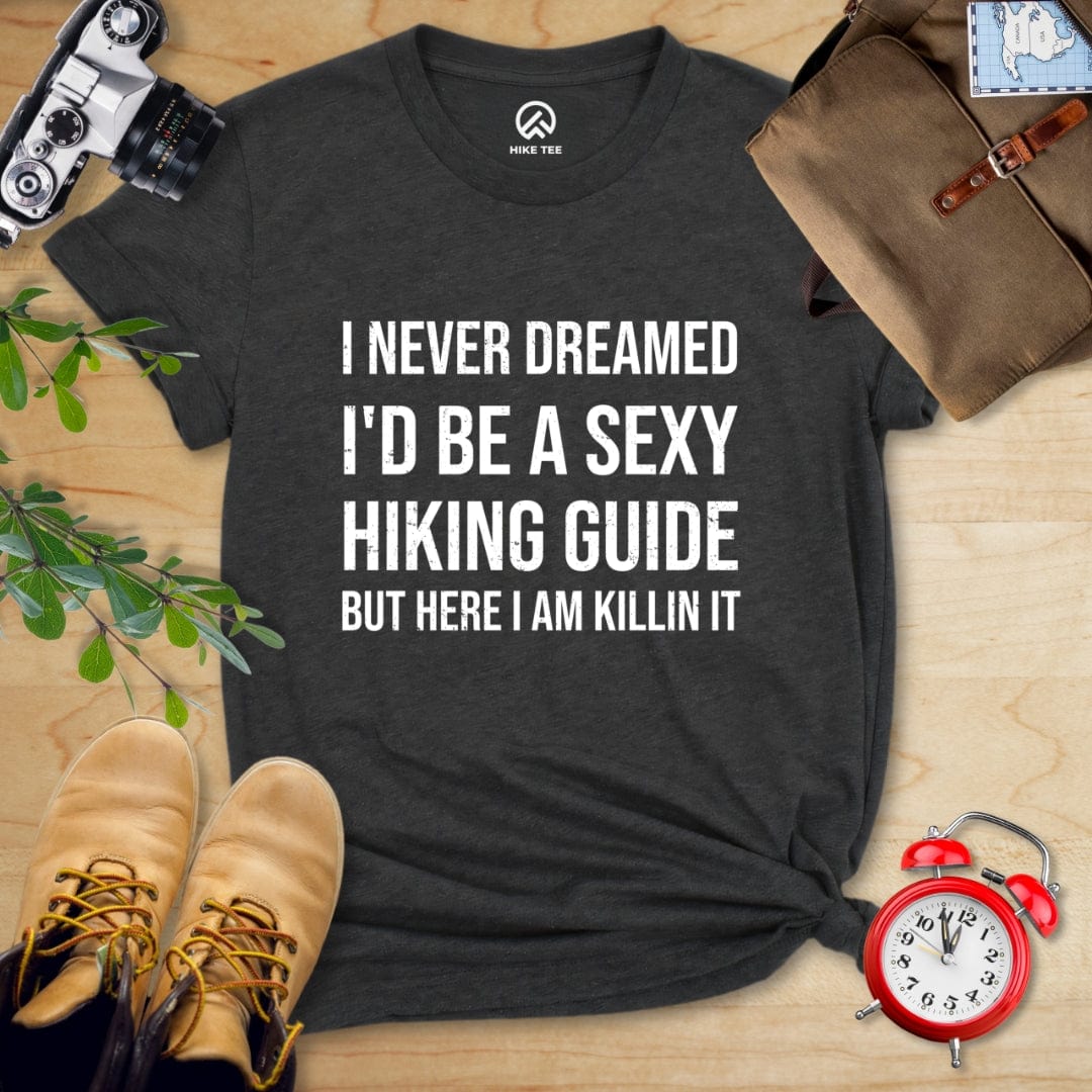 Hike Tee T-Shirt Dark Grey Heather / S Sexy Hiking Guide Shirt