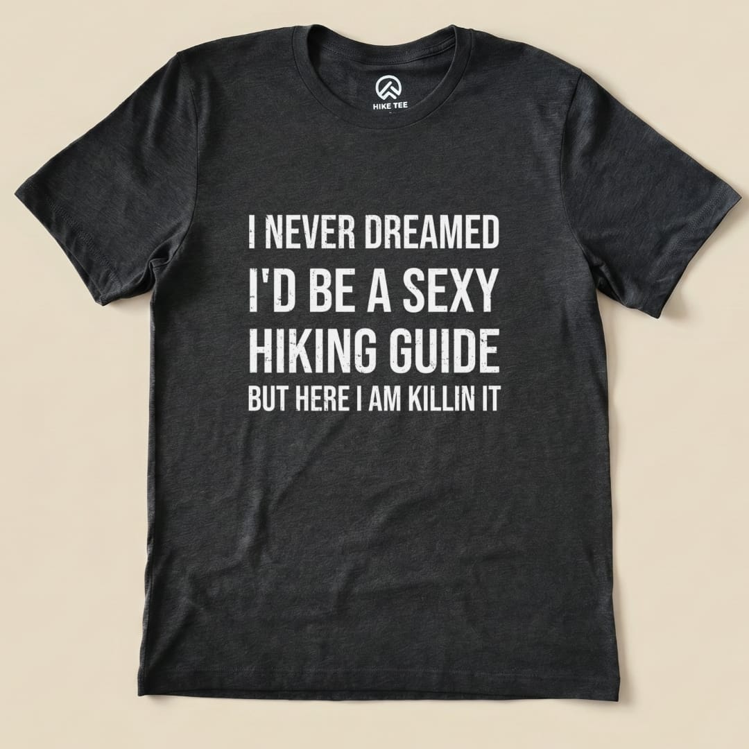 Sexy Hiking Guide Shirt Hike Tee T-Shirt Dark Grey Heather / S