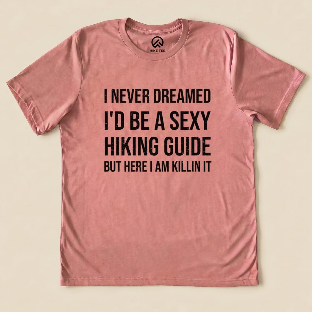 Sexy Hiking Guide Shirt Hike Tee T-Shirt Heather Mauve / S