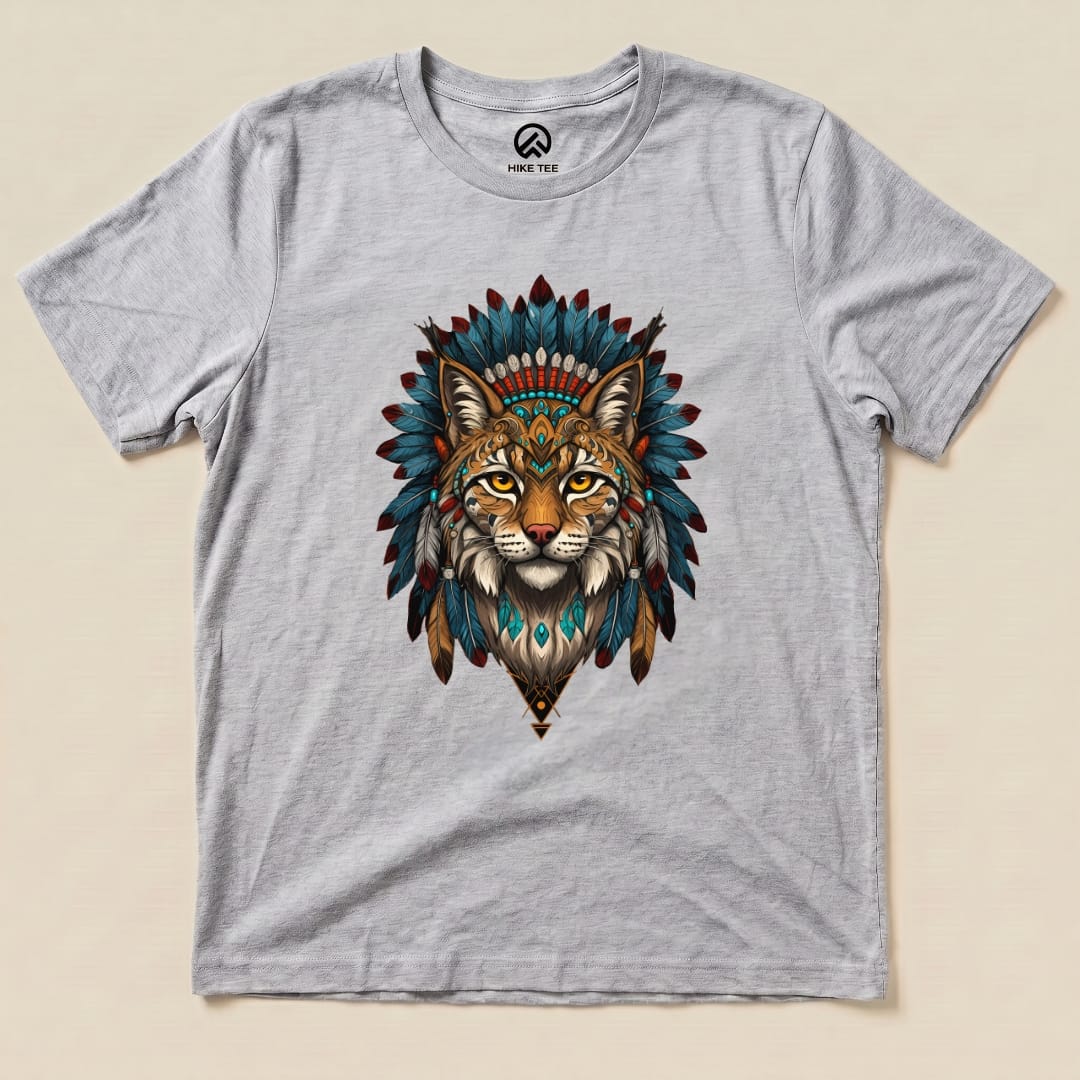 Shamanic Wildcat Shirt Hike Tee T-Shirt Athletic Heather / S