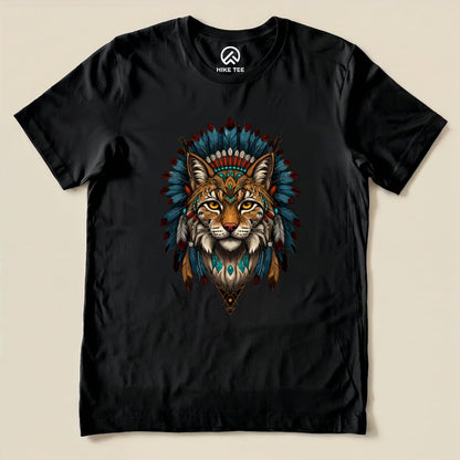 Shamanic Wildcat Shirt Hike Tee T-Shirt Black / S