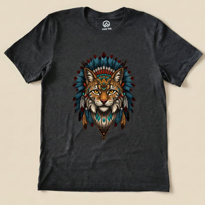 Shamanic Wildcat Shirt Hike Tee T-Shirt Dark Grey Heather / S