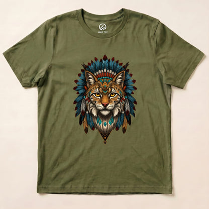 Shamanic Wildcat Shirt Hike Tee T-Shirt Military Green / S