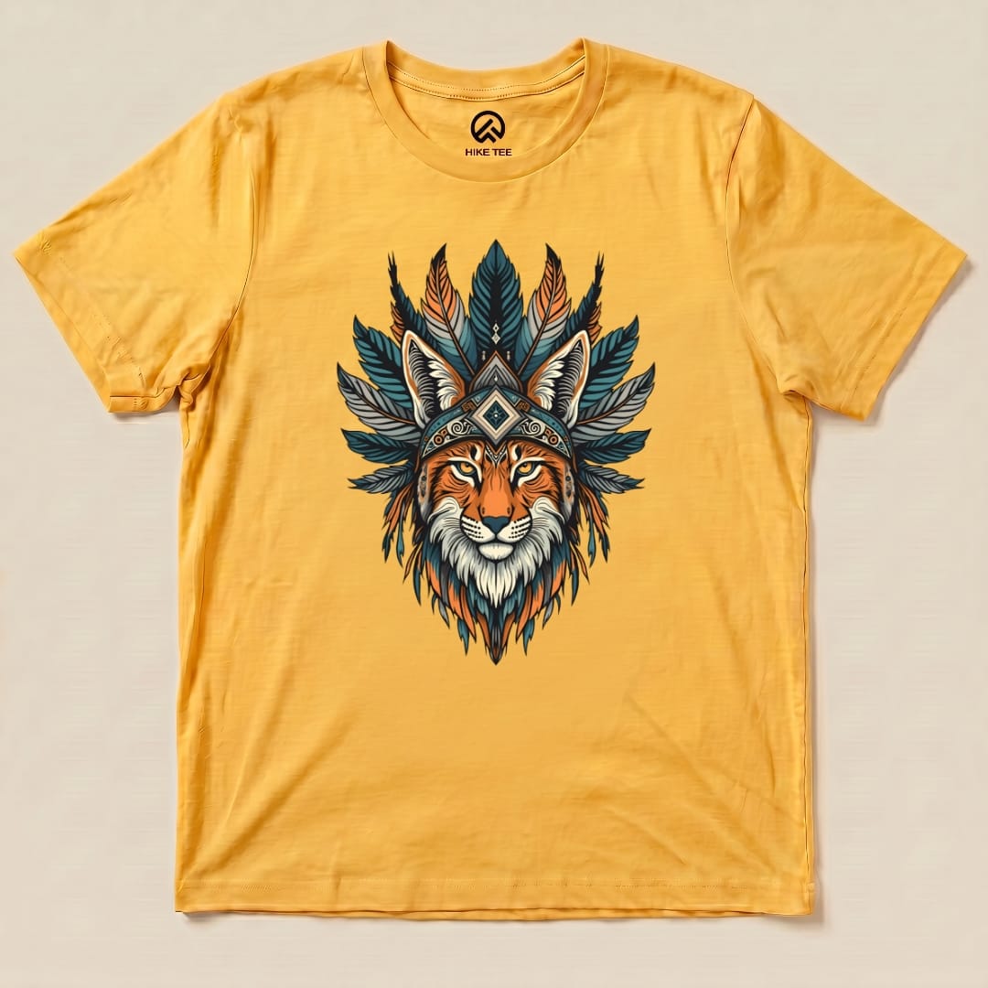 Shamanic Wildcat Hike Tee T-Shirt Gold / S