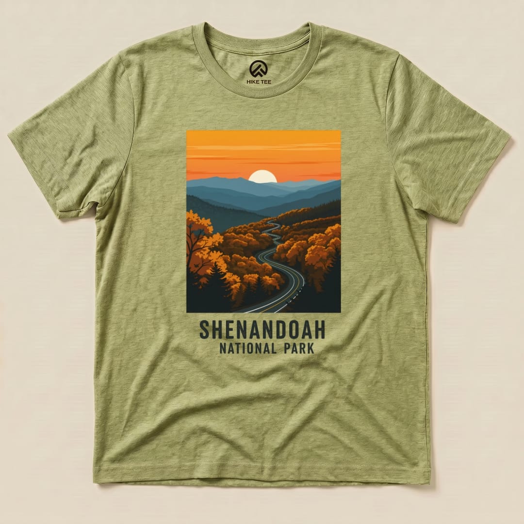 Hike Tee T-Shirt Heather Green / S Shenandoah National Park Shirt