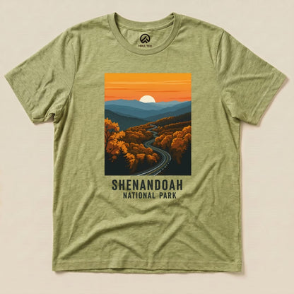 Hike Tee T-Shirt Heather Green / S Shenandoah National Park Shirt