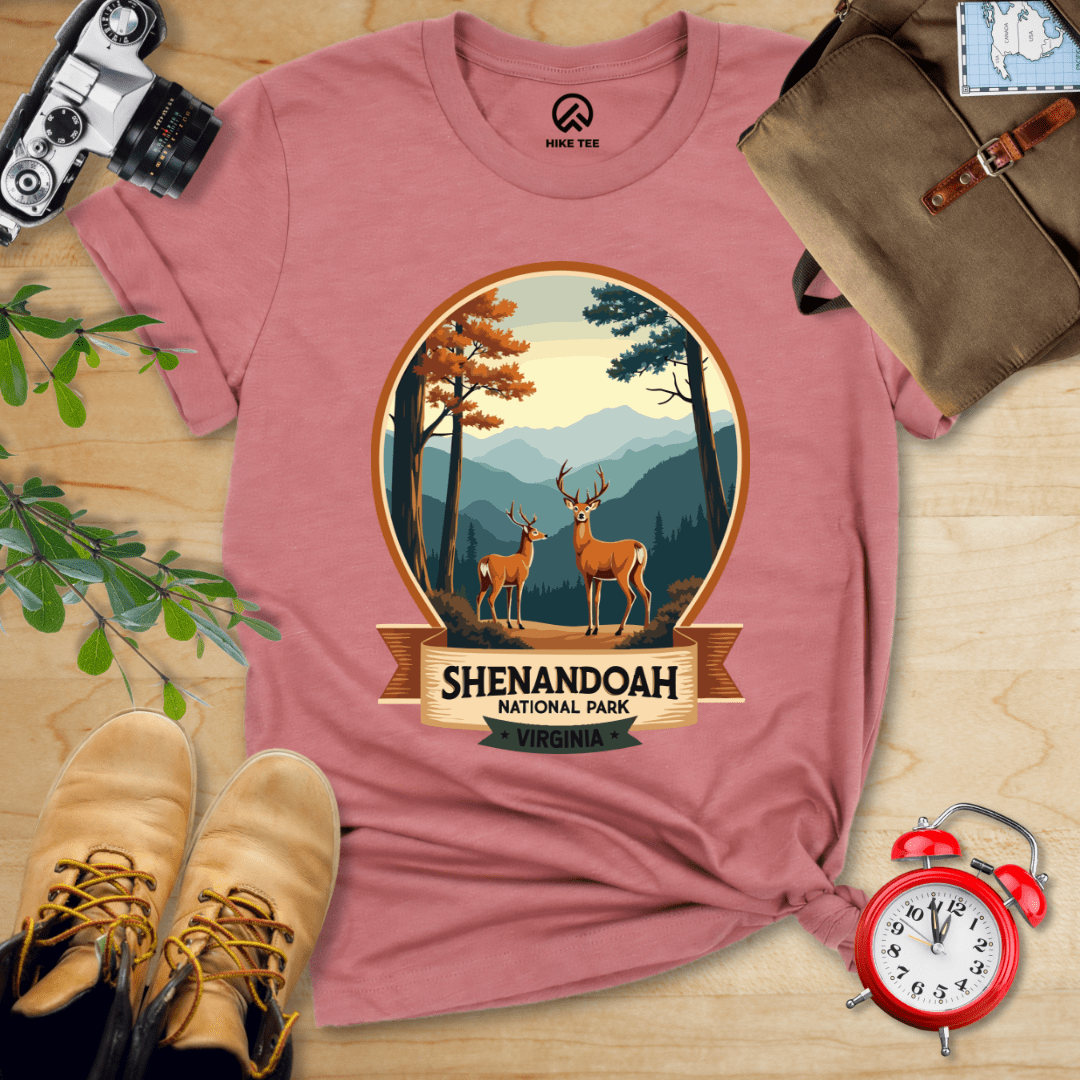 Hike Tee T-Shirt Heather Mauve / S Shenandoah National Park Shirt