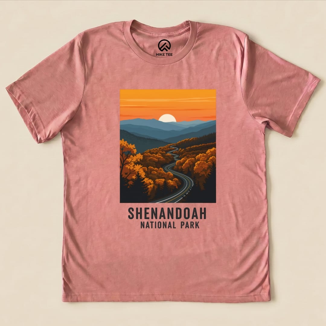 Hike Tee T-Shirt Heather Mauve / S Shenandoah National Park Shirt