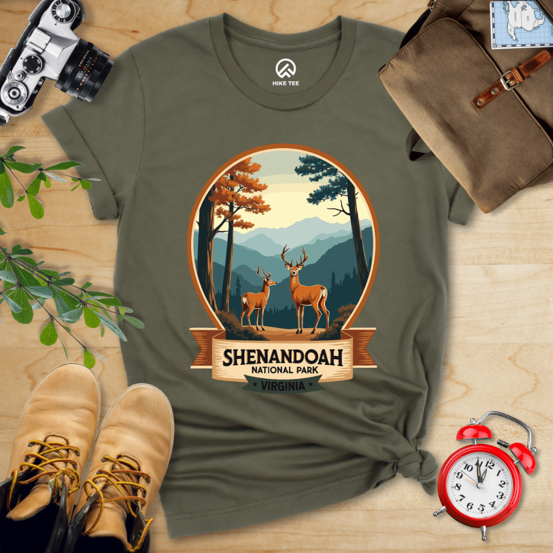 Hike Tee T-Shirt Military Green / S Shenandoah National Park Shirt