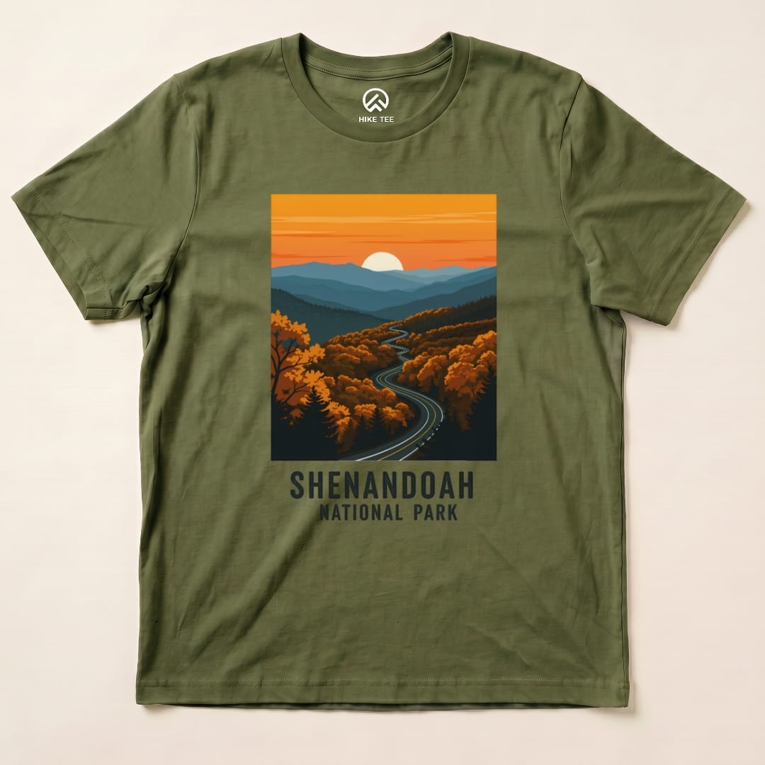 Hike Tee T-Shirt Military Green / S Shenandoah National Park Shirt