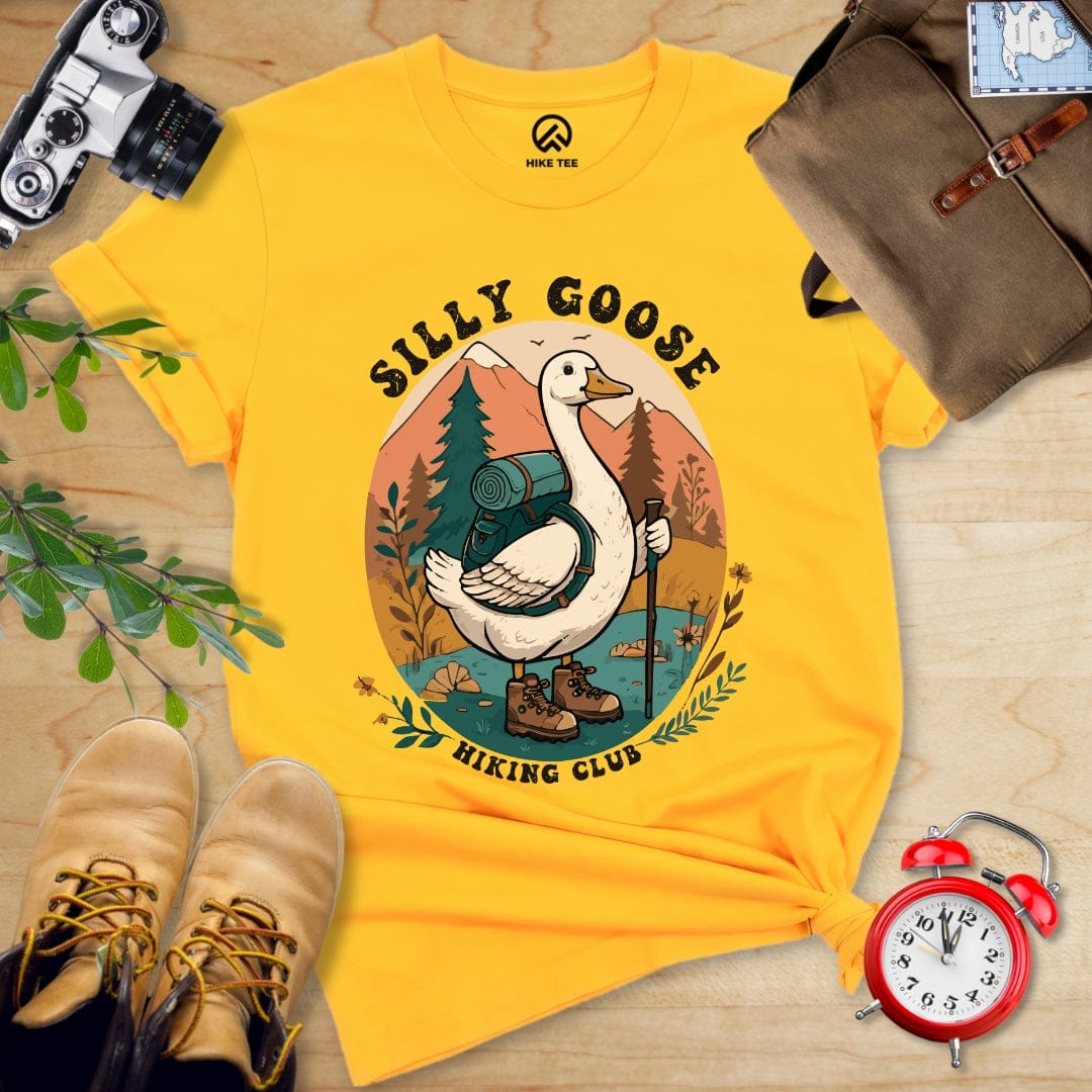 Hike Tee T-Shirt Gold / S Silly Goose Hiking Shirt
