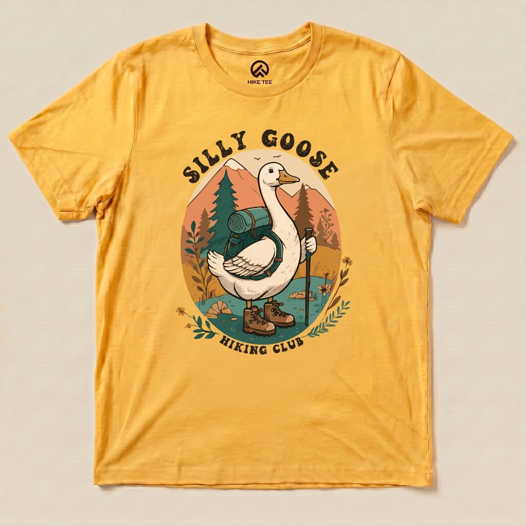 Hike Tee T-Shirt Gold / S Silly Goose Hiking Shirt