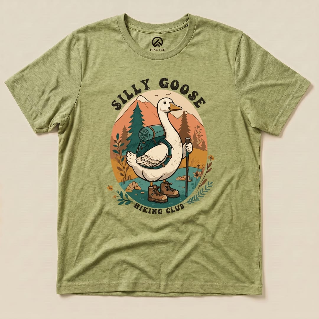 Hike Tee T-Shirt Heather Green / S Silly Goose Hiking Shirt