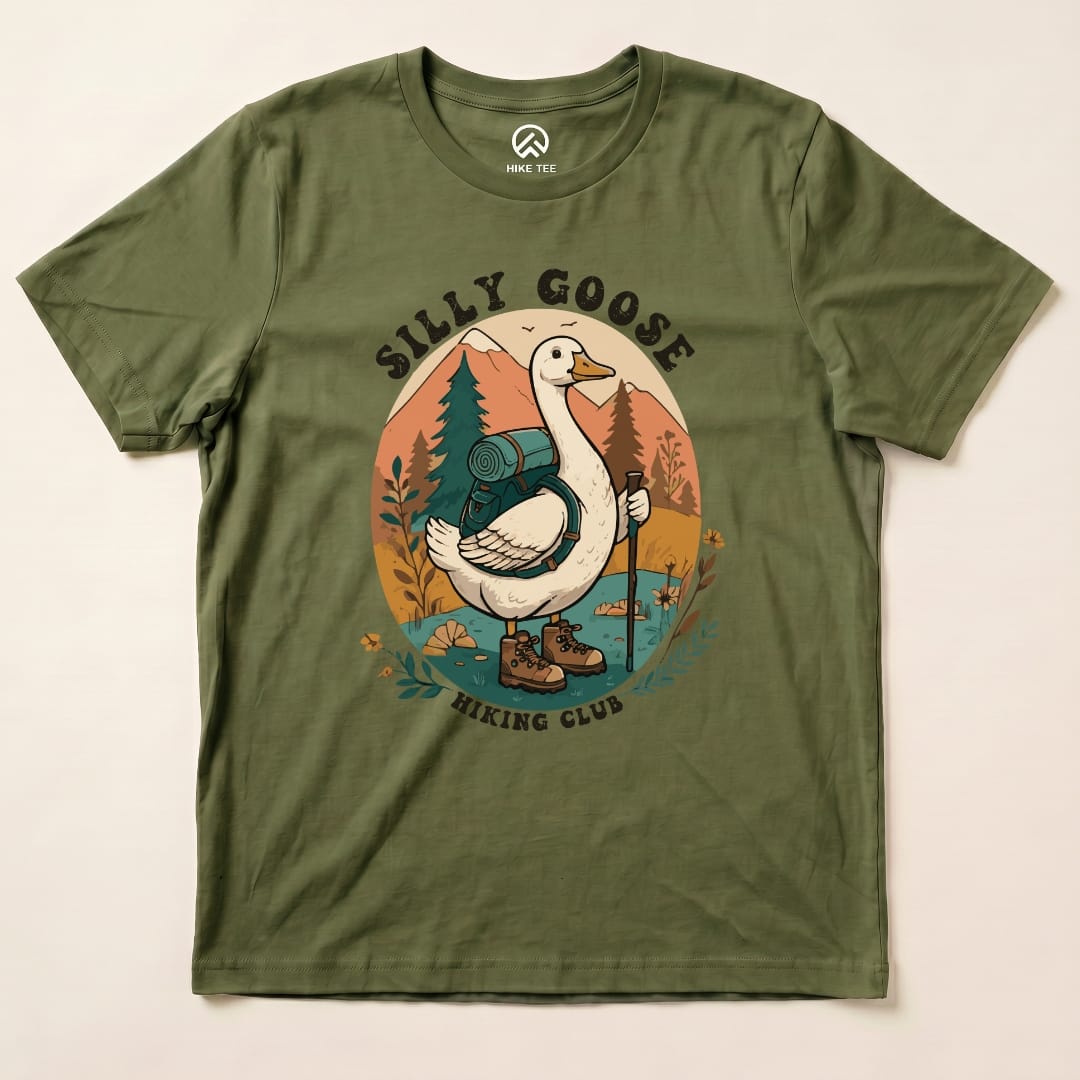 Hike Tee T-Shirt Military Green / S Silly Goose Hiking Shirt