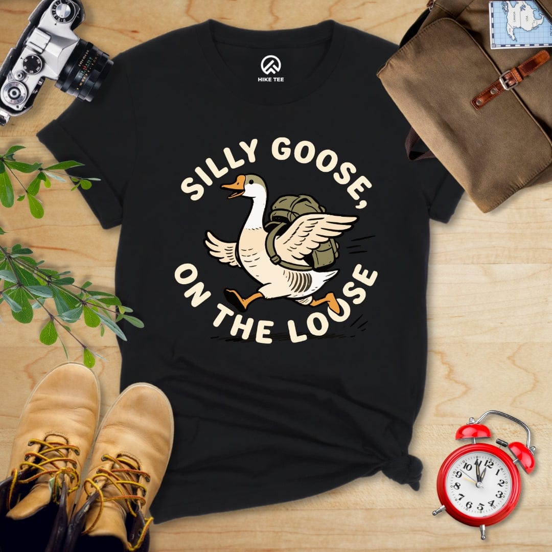 Hike Tee T-Shirt Black / S Silly Goose On The Loose Shirt