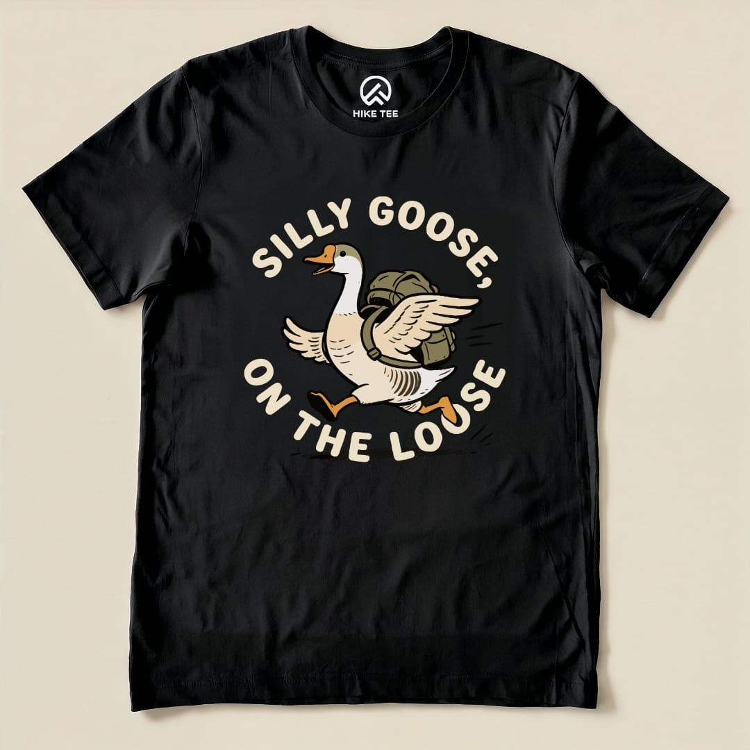 Hike Tee T-Shirt Black / S Silly Goose On The Loose Shirt
