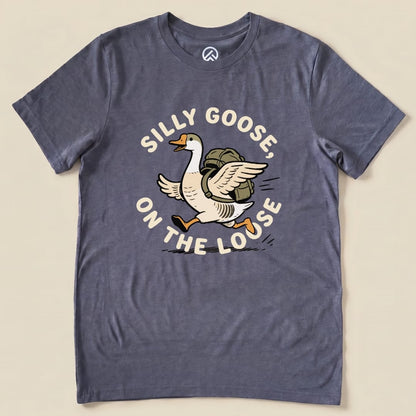 Hike Tee T-Shirt Heather Navy / S Silly Goose On The Loose Shirt