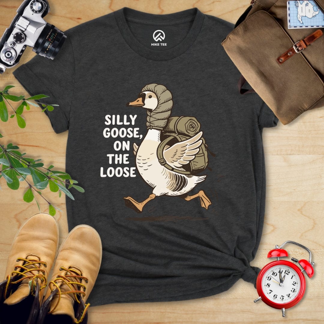 Hike Tee T-Shirt Dark Grey Heather / S Silly Goose Shirt