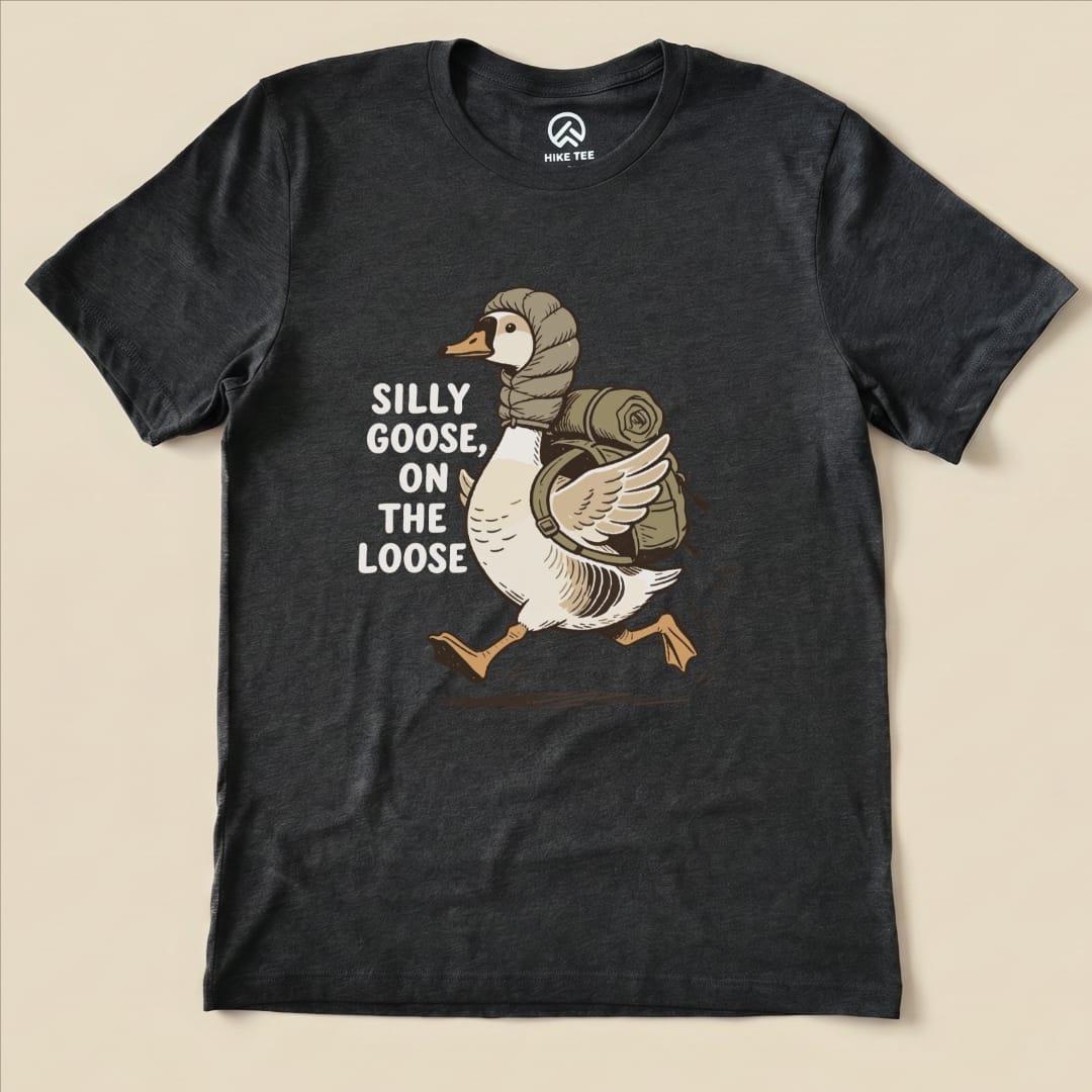 Hike Tee T-Shirt Dark Grey Heather / S Silly Goose Shirt