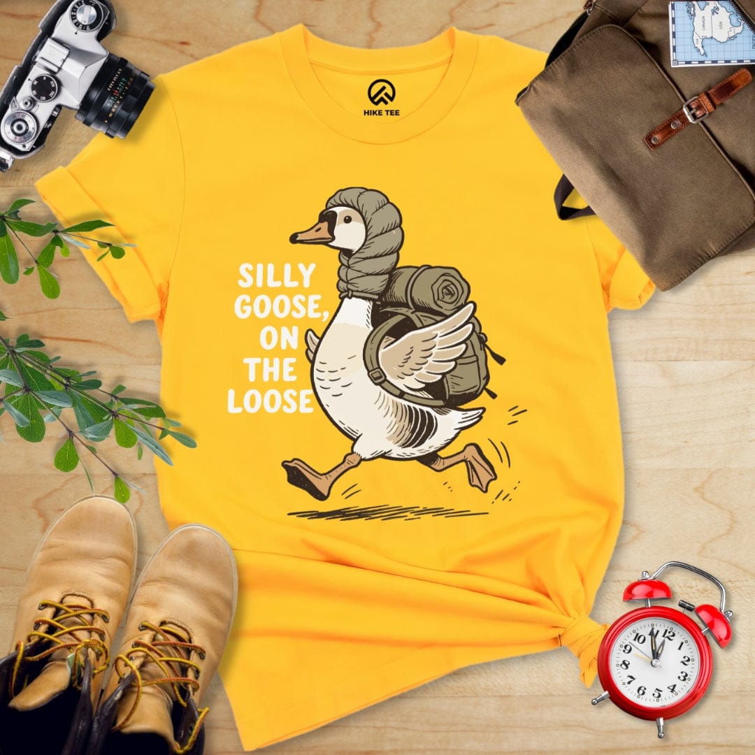 Hike Tee T-Shirt Gold / S Silly Goose Shirt