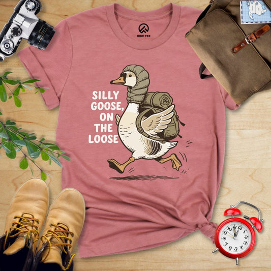 Hike Tee T-Shirt Heather Mauve / S Silly Goose Shirt