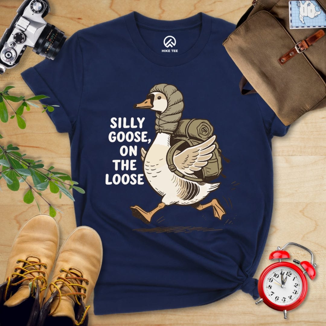 Hike Tee T-Shirt Navy / S Silly Goose Shirt
