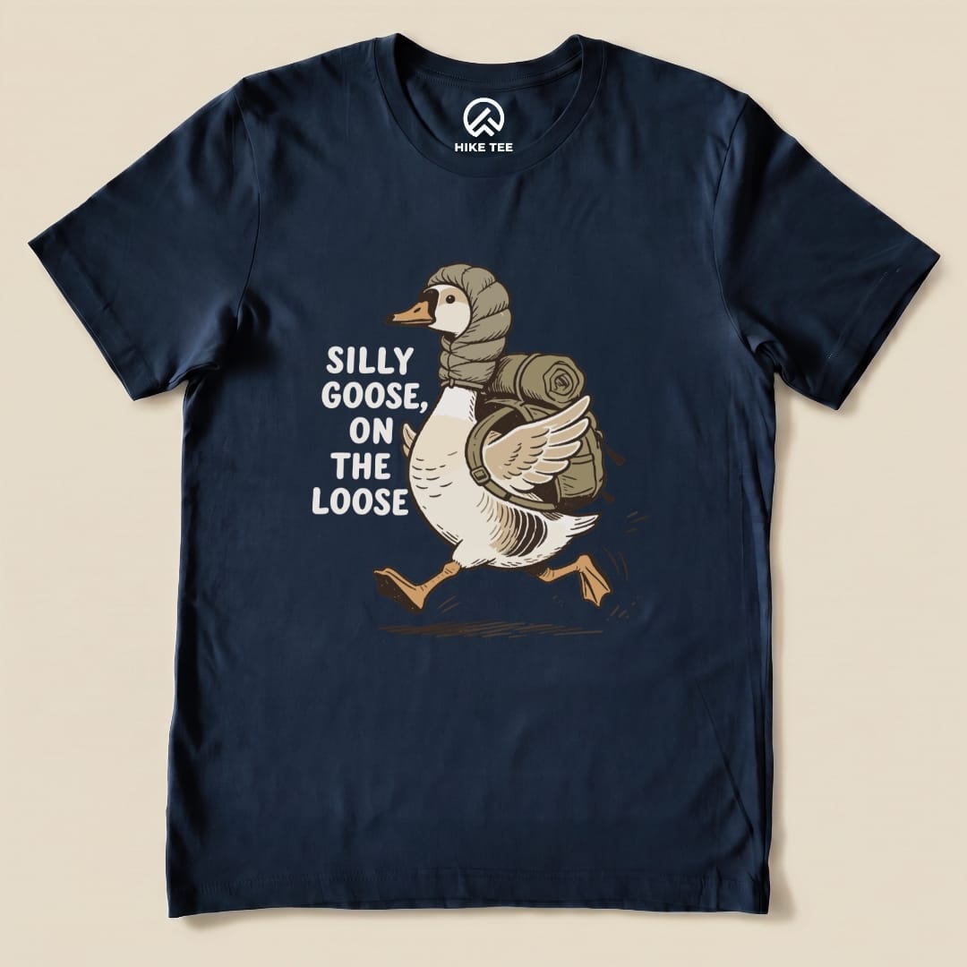 Hike Tee T-Shirt Navy / S Silly Goose Shirt
