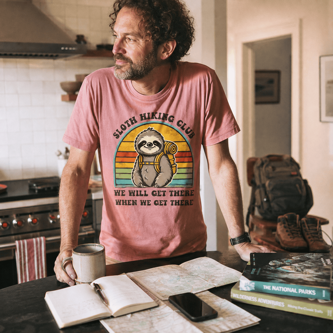 Sloth Hiking club Shirt