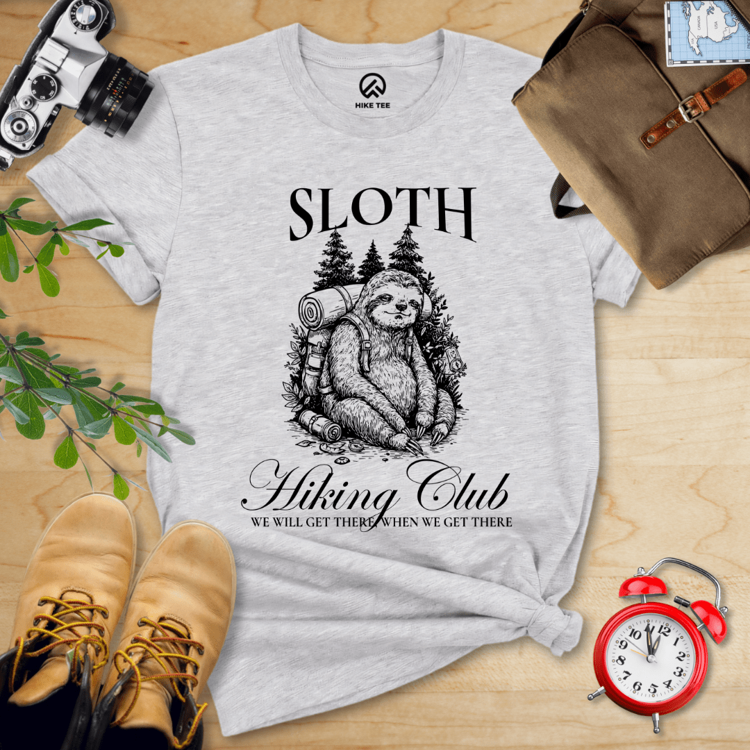 Hike Tee T-Shirt Athletic Heather / S Sloth Hiking Club Shirt