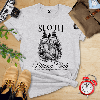 Hike Tee T-Shirt Athletic Heather / S Sloth Hiking Club Shirt