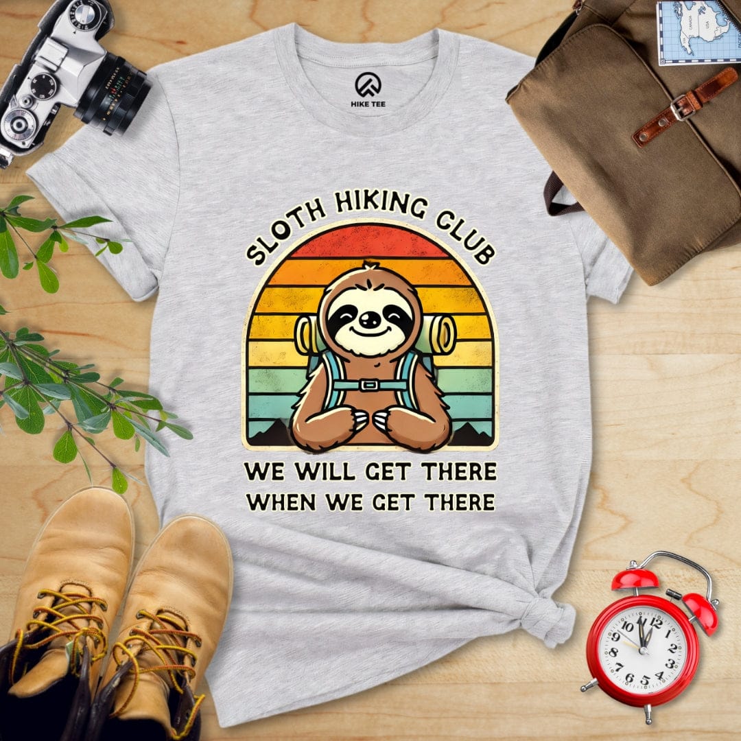 Hike Tee T-Shirt Athletic Heather / S Sloth Hiking Club Shirt