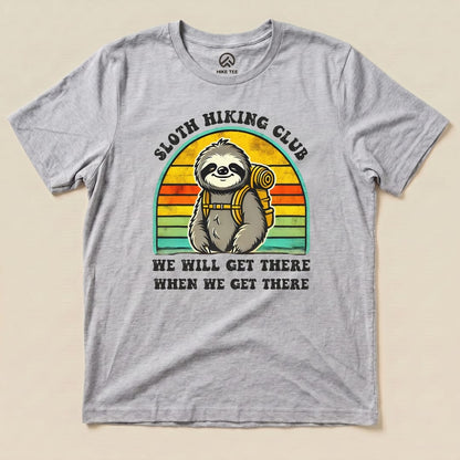 Hike Tee T-Shirt Athletic Heather / S Sloth Hiking club Shirt
