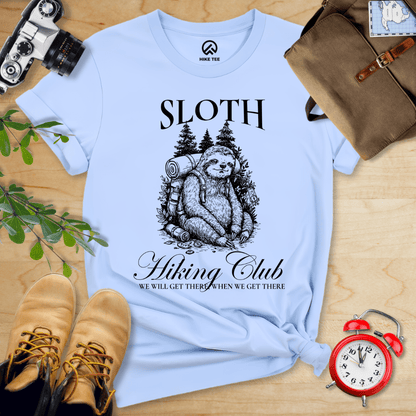 Hike Tee T-Shirt Baby Blue / S Sloth Hiking Club Shirt