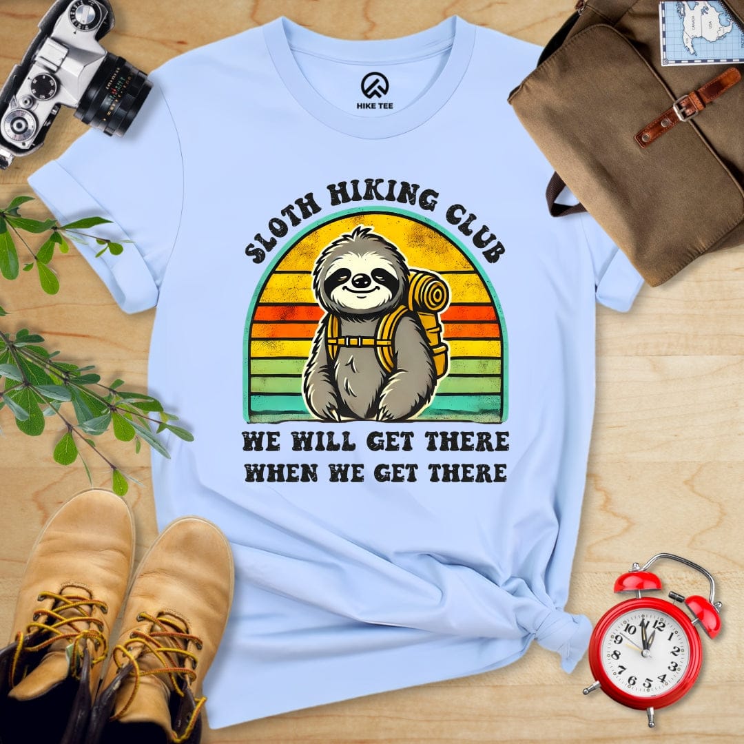 Hike Tee T-Shirt Baby Blue / S Sloth Hiking club Shirt