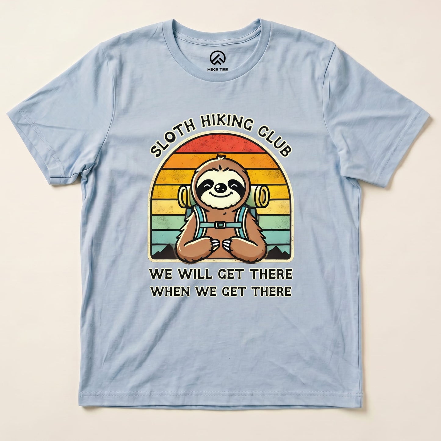 Hike Tee T-Shirt Baby Blue / S Sloth Hiking Club Shirt