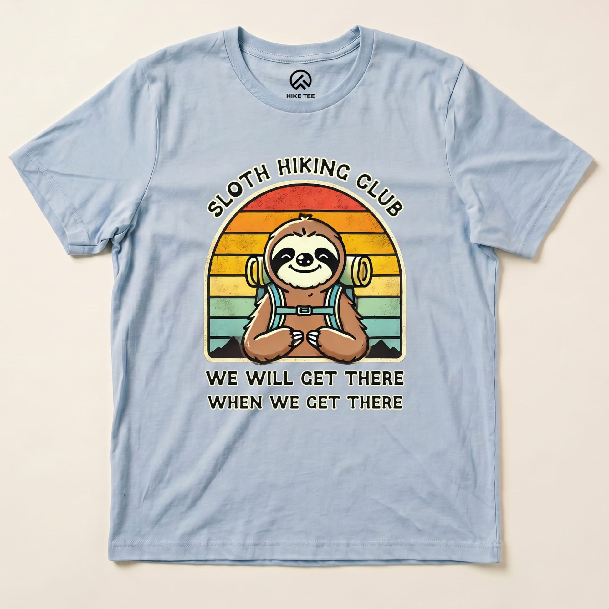 Hike Tee T-Shirt Baby Blue / S Sloth Hiking Club Shirt