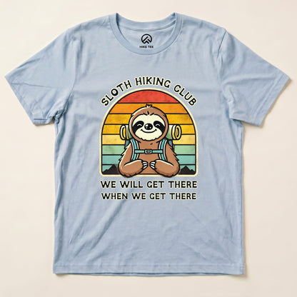 Hike Tee T-Shirt Baby Blue / S Sloth Hiking Club Shirt