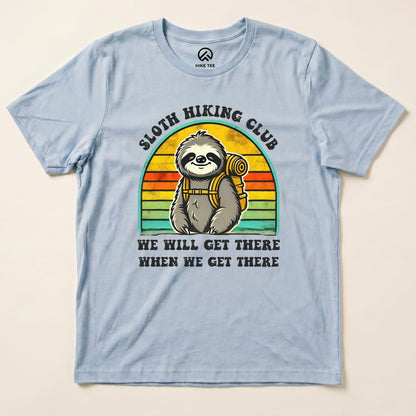 Hike Tee T-Shirt Baby Blue / S Sloth Hiking club Shirt