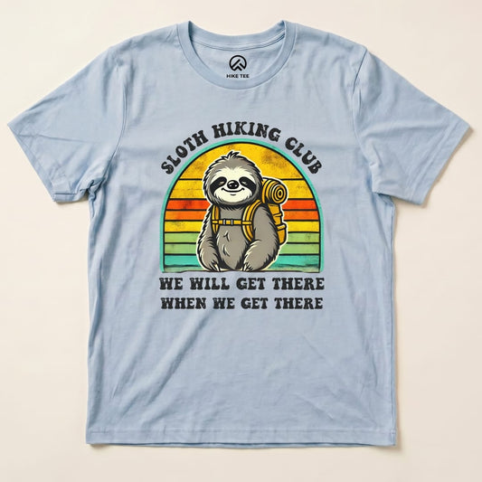 Hike Tee T-Shirt Baby Blue / S Sloth Hiking club Shirt