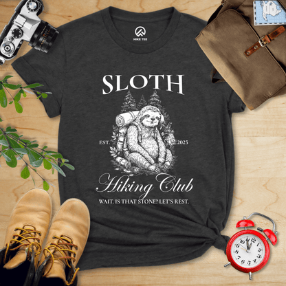 Hike Tee T-Shirt Dark Grey Heather / S Sloth Hiking Club Shirt