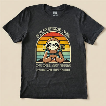 Hike Tee T-Shirt Dark Grey Heather / S Sloth Hiking Club Shirt